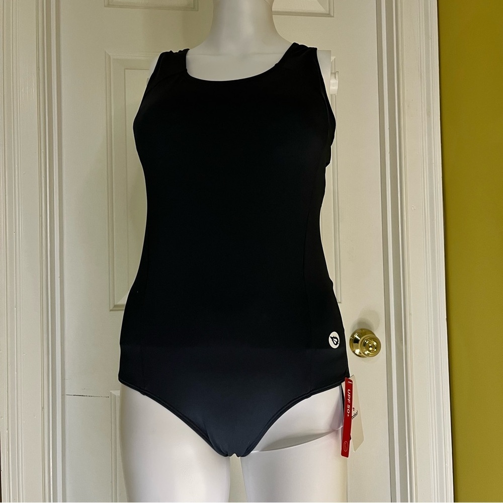 Baleaf Women's Black One Piece Athletic Modest Racerback Swimsuit Size 36/Med